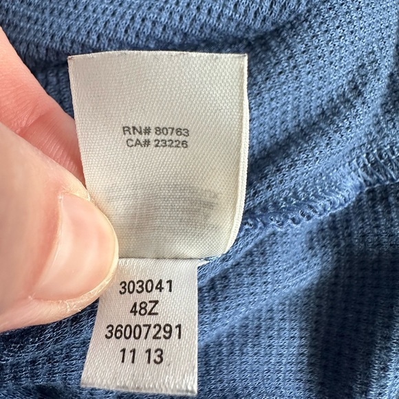 Victoria's Secret Waffle Knit Drawstring Waist Dress Blue 3/4 Sleeve Size Small - Picture 9 of 14